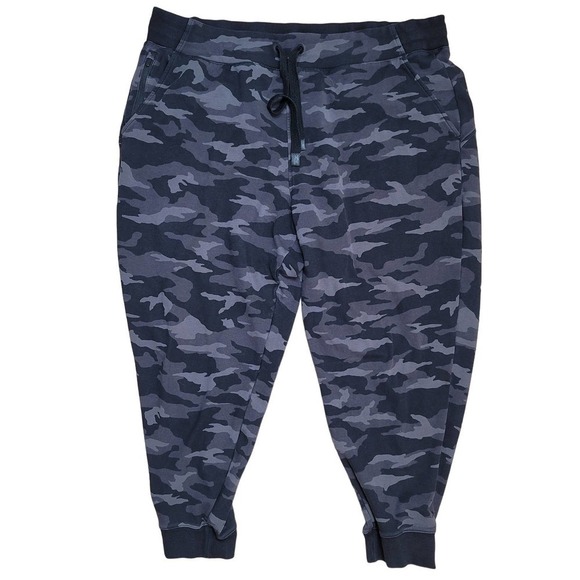 ATHLETA Triumph Printed Jogger 2X Black Grey Camo - Picture 1 of 11